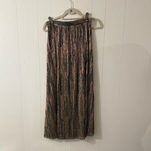 ba&sh Multicolor Pleated Midi Skirt